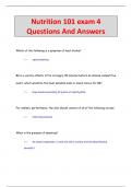 Nutrition 101 exam 4 Questions And Answers