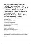  Test Bank for Information Systems, IT Strategy, IT 506-IT STRATEGY AND INNOVATION, Strategy & Innovation - Ch 1, 1. Innovation Strategy, Strategy & Innovation - Ch 2, Chapter 3 ~ Production, Innovation & Strategy, Chapter 3 Productivity, Innovation, Stra