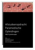 Afstudeeropdracht HBO Fysiotherapie, N=1 onderzoek. Inclusief beoordeling. 