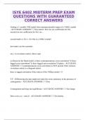 ISYE 6402 MIDTERM PREP EXAM QUESTIONS WITH GUARANTEED CORRECT ANSWERS