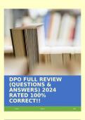 DPO FULL REVIEW (QUESTIONS & ANSWERS) 2024 RATED 100% CORRECT!!