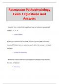 Rasmussen Pathophysiology  Exam 1 Questions And  Answers