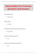 School Safety First Trimester Questions And Answers