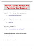 USPA A License Written Test Questions And Answers