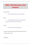 WGU C224 Questions And  Answers