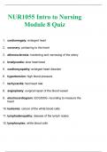 NUR1055 Intro to Nursing Module 8 Quiz