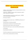 NURS 5334 ANTIMICROBIAL PRINCIPLES