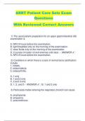 ARRT Patient Care Sets Exam Questions  With Reviewed Correct Answers