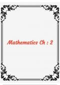 Summary -  Mathematics