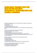 IAHSS BASIC TRAINING TEST FOR HEALTHCARE SECURITY OFFICERS.ALL QUESTIONS WITH THE CORRECT ANSWERS