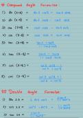 Summary -  Jee trigonometry formula sheet