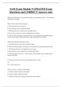 SAM Exam Module 9 UPDATED Exam  Questions and CORRECT Answers only