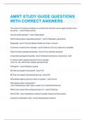 AMRT STUDY GUIDE QUESTIONS WITH CORRECT ANSWERS