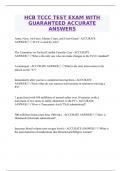 HCB TCCC TEST EXAM WITH GUARANTEED ACCURATE ANSWERS