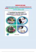 COMPLETE TEST BANK COMMUNITY HEALTH NURSING: A CANADIAN PERSPECTIVE 5TH EDITION, BY STAMLER, LUCIA YIU|WITH VERIFIED ANSWERS IN ALL CHAPTERS| RATED A+ 2024