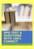 DPO TEST A QUESTIONS WITH 100% CORRECT ANSWERS!!