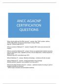 ANCC AGACNP CERTIFICATION QUESTIONS