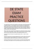 DE STATE EXAM PRACTICE QUESTIONS