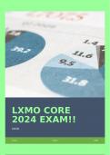 LXMO CORE 2024 EXAM!!