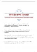 BUSN-205 EXAM 2024/2025 WITH GUARANTEED ACCURATE ANSWERS |VERIFIED