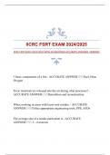 IICRC FSRT EXAM 2024/2025 WITH GUARANTEED ACCURATE ANSWERS |VERIFIED