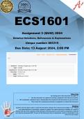 ECS1601 Assignment 3 (COMPLETE ANSWERS) 2024 (865319)- DUE 13 August 2024