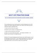 NCCT CST PRACTICE EXAM WITH GUARANTEED ACCURATE ANSWERS |VERIFIED