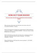 NCMA NCCT EXAM 2024/2025 WITH GUARANTEED ACCURATE ANSWERS |VERIFIED