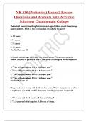 NR 328  Exam 2 Review Questions and Answers with Accurate Solutions Chamberlain College