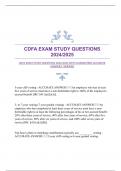 CDFA EXAM STUDY QUESTIONS 2024/2025 WITH GUARANTEED ACCURATE ANSWERS |VERIFIED