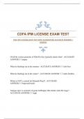 CDFA IPM LICENSE EXAM TEST WITH GUARANTEED ACCURATE ANSWERS |VERIFIED