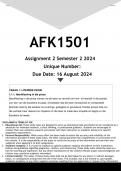 AFK1501  Assignment 2 (ANSWERS) Semester 2 2024 - DISTINCTION GUARANTEED