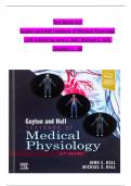 TEST BANK For Guyton and Hall Textbook of Medical Physiology 14th Edition by John E. Hall; All Chapters 1 - 86, Verified Newest Version