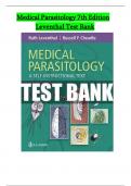 TEST BANK for Medical Parasitology: A Self-Instructional Text, 7th Edition by Leventhal; Cheadle, All 11 Chapters Covered, Verified Latest Edition