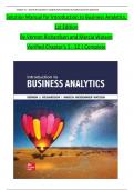 Solution Manual for Introduction to Business Analytics 1st Edition By Richardson and Watson, All 12 Chapters Covered, Verified Latest Edition