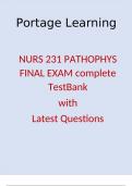 NURS 231 PATHOPHYS FINAL EXAM complete TestBank (2024/2025)Latest Questions (Portage Learning)