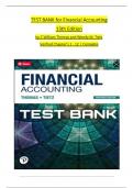 TEST BANK for Financial Accounting, 13th Edition by Thomas and Tietz, All 12 Chapters Covered, Verified Latest Edition