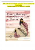 TEST BANK For Maternal Child Nursing Care 3rd Canadian Edition By Keenan Lindsay | Verified Chapter's 1 - 25 Updated 2023| Complete