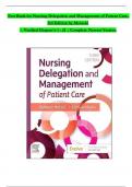 TEST BANK For Nursing Delegation and Management of Patient Care, 3rd Edition by Motacki, Verified Chapters 1 - 21, Complete Newest Version