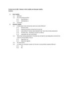 Criminal Law LL108 - Debates in Strict Liability and Attempts Liability