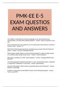 PMK-EE E-5 EXAM QUESTIOS AND ANSWERS