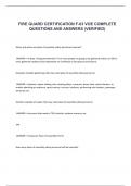 FIRE GUARD CERTIFICATION F-03 VOE COMPLETE QUESTIONS AND ANSWERS (VERIFIED)