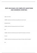 EXPH 386 EXAM 4 OE COMPLETE QUESTIONS AND ANSWERS (VERIFIED)