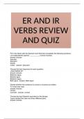 ER AND IR VERBS REVIEW AND QUIZ