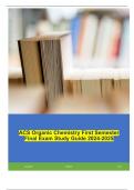 ACS Organic Chemistry First Semester Final Exam Study Guide 2024-2025