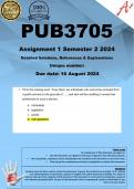 PUB3705 Assignment 1 QUIZ (COMPLETE ANSWERS) Semester 2 2024 - DUE 16 August 2024