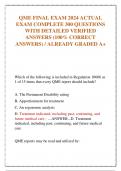 QME FINAL EXAM 2024 ACTUAL  EXAM COMPLETE 300 QUESTIONS  WITH DETAILED VERIFIED  ANSWERS (100% CORRECT  ANSWERS) / ALREADY GRADED A+