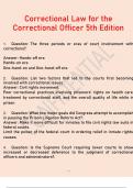 Correctional Law for the Correctional Officer 5th Edition Correctional Law for the Correctional Officer 5th Edition