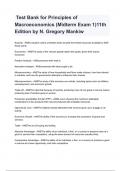  Test Bank for Principles of Macroeconomics (Midterm Exam 1)11th Edition by N. Gregory Mankiw