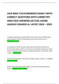 LSUS MHA 710 ECONOMICS EXAM 2 WITH CORRECT QUESTIONS WITH CORRECTRY ANALYZED ANSWERS (ACTUAL EXAM) ALREADY GRADED A+ LATEST 2024 – 2025     